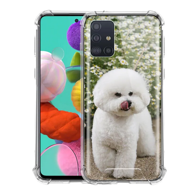

White Maltese Dog Case for Samsung Galaxy A71 A51 M31 A41 A31 A21 A11 A01 M51 M21 M11 Airbag Anti Housing Phone Covers