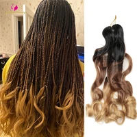 female fashion natural loose wave crochet curly hair synthetic soft pre stretched braided hair extensions blonde golden beauty