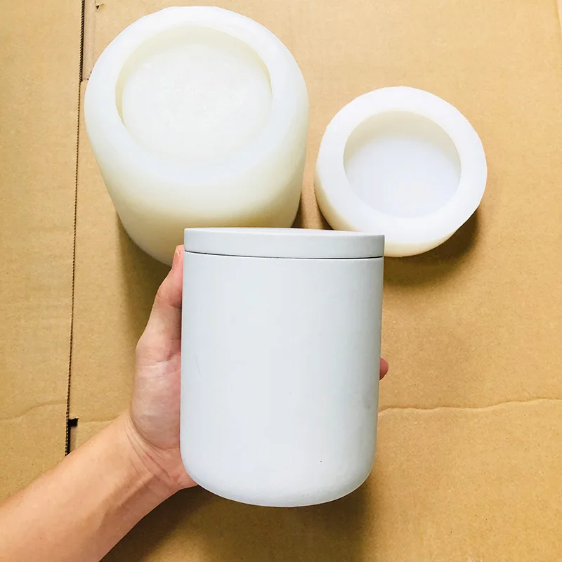 Круглый резервуар для хранения форма бетона с крышкой силиконовая терраццо