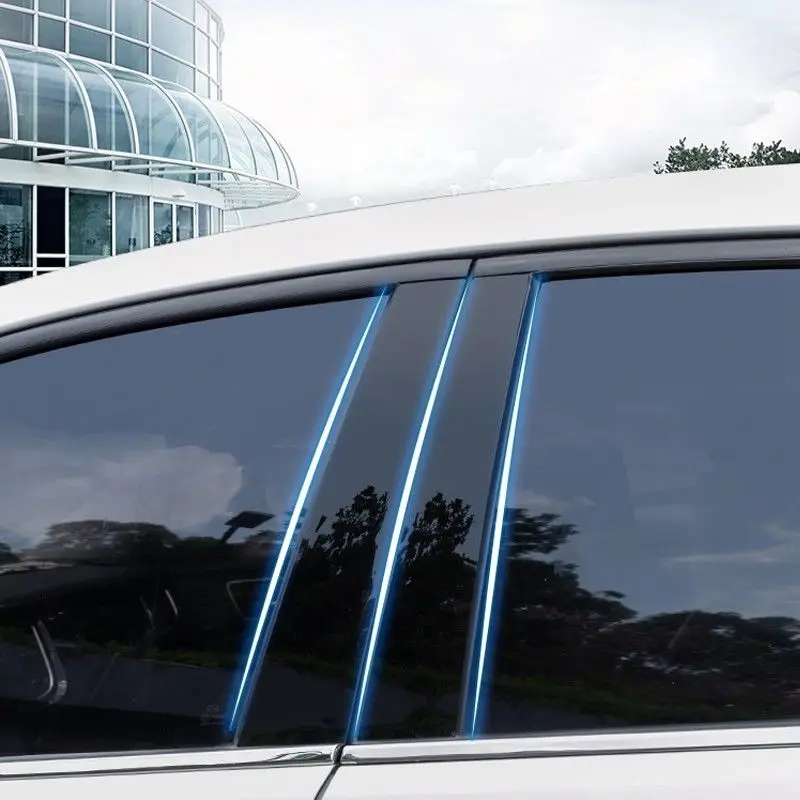 Дверь B C столб зеркальная пластина формовочная отделка черный Новый подходит для