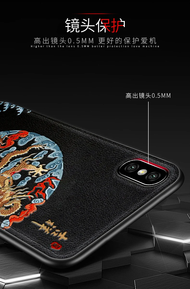CENMASO для IPhone XR, чехол для IPhone 7, 8 Plus, X, XS Max, китайский дизайн, ультра тонкий мягкий кожаный чехол для IPhone 7, 8, чехол