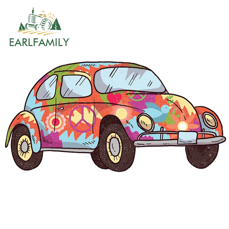Забавные водонепроницаемые красочные наклейки EARLFAMILY 13 см виниловые на машину