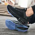 Мужские сандалии без шнуровки, стеганая обувь для ходьбы, тенниса, скейтборда, спортивная обувь для взрослых, черные