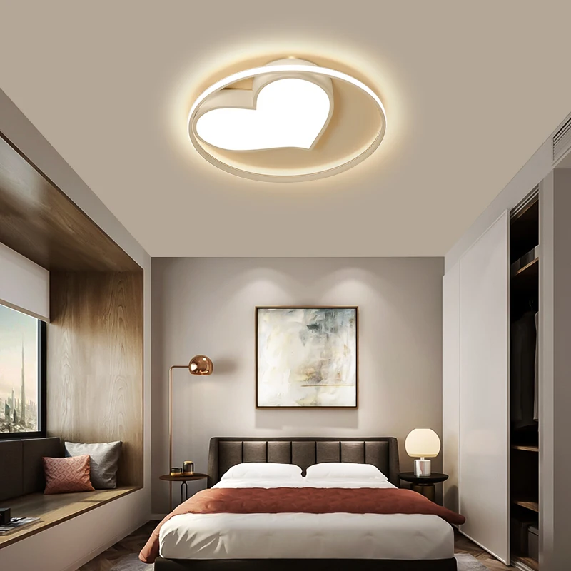 

Bedroom lamp Nordic ins girls led ceiling lamp living room lamps simple modern warm romantic room lamp