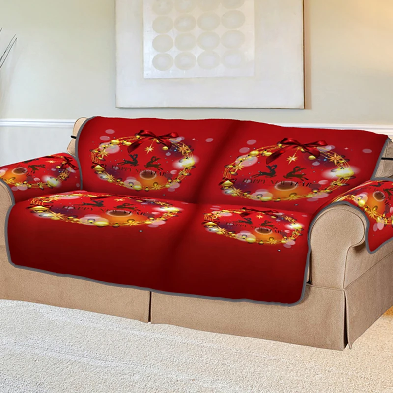 Рождественские украшения чехлы для дивана гостиной спальни с принтом