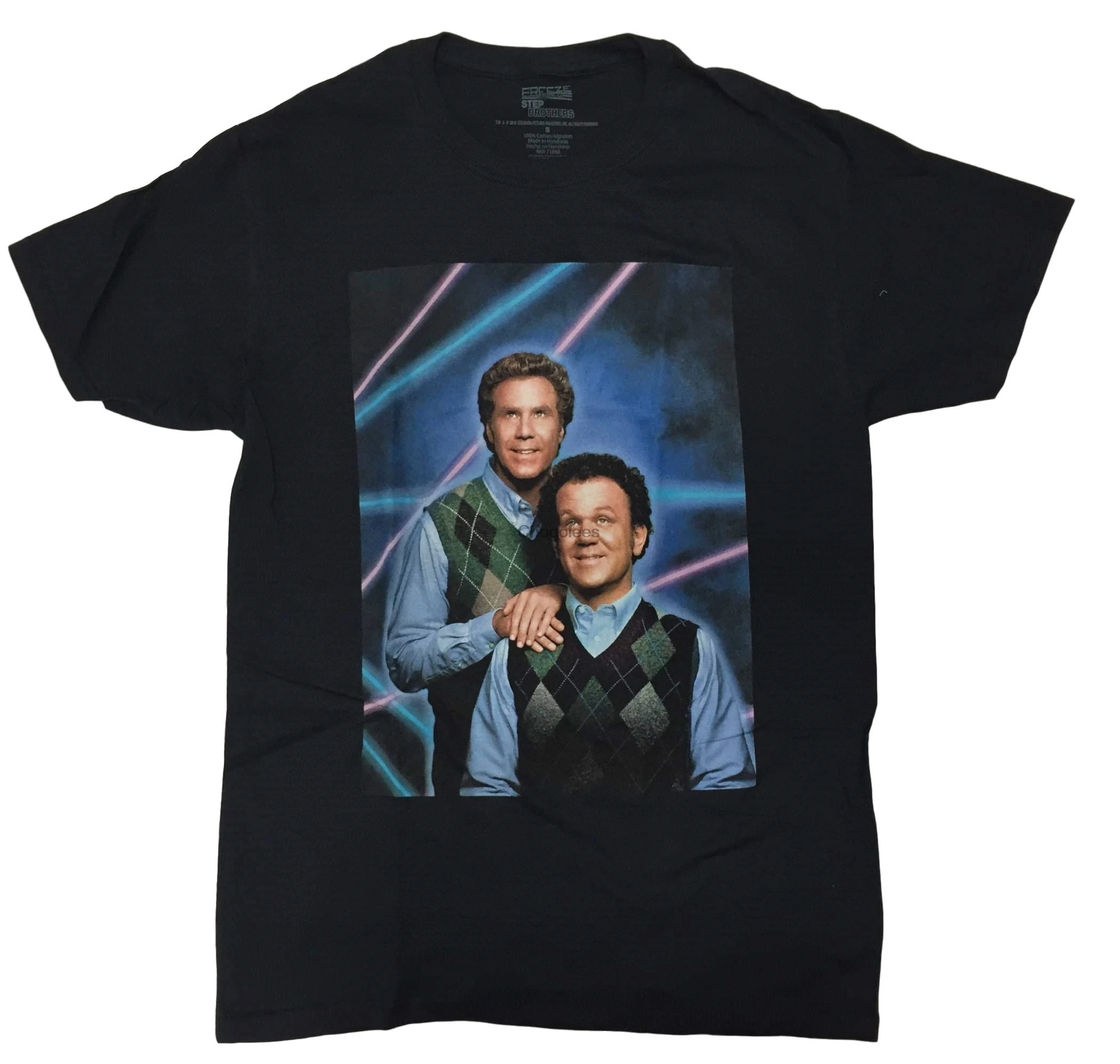 Мужская черная футболка с круглым вырезом Step Brothers | одежда