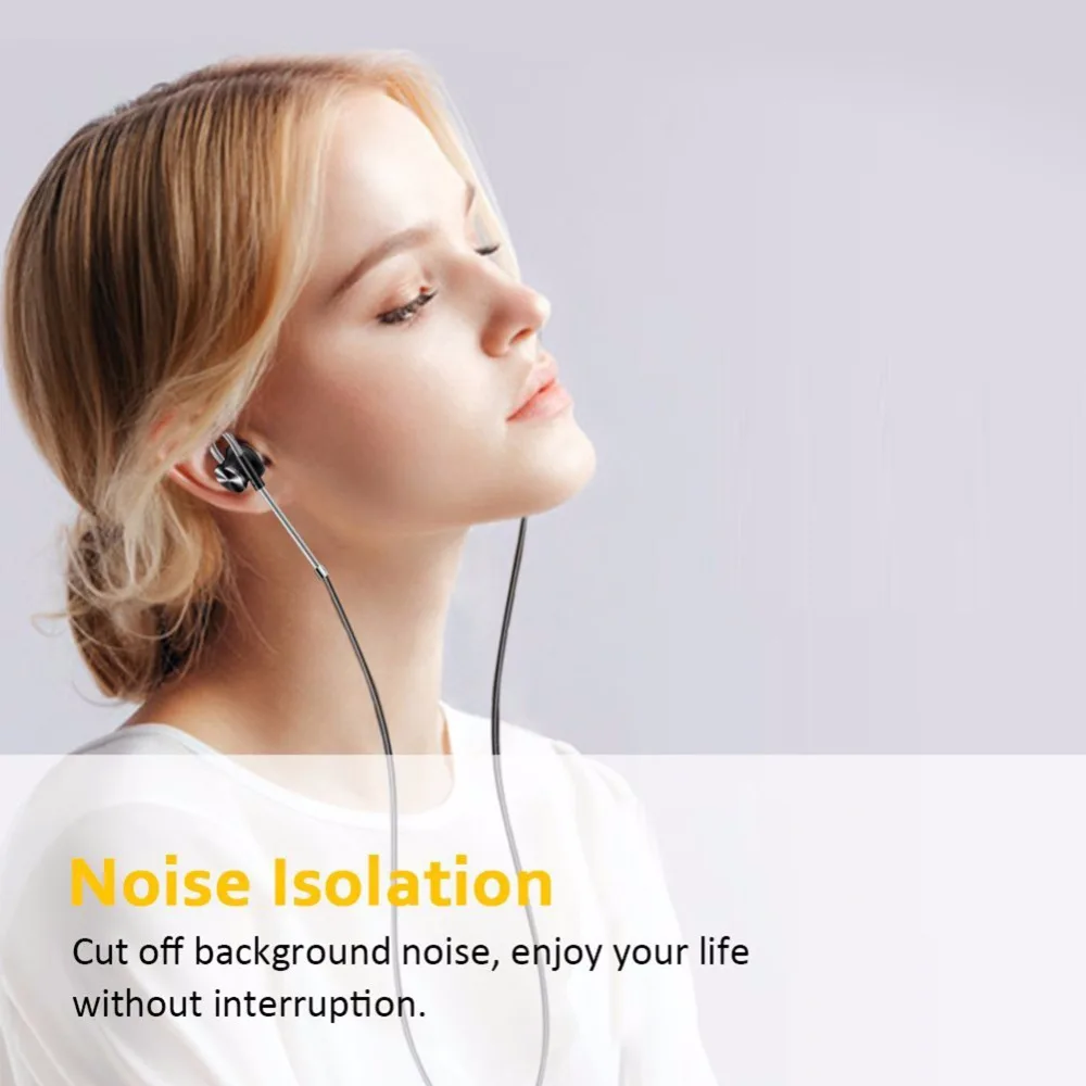 Ligofwis In-Ear сабвуфер С микрофоном Проводная гарнитура высокой четкости общая