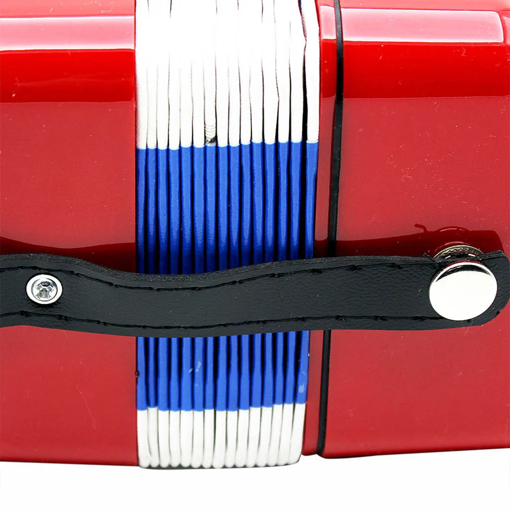 Детский аккордеон музыкальный инструмент семь кнопок игра рождественские