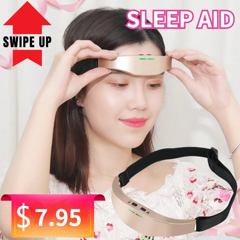 

Массажер для головы со стимуляцией импульса, низкочастотный беспроводной шлем для снятия стресса и мозга, Лечебный Прибор для сна унисекс, ...