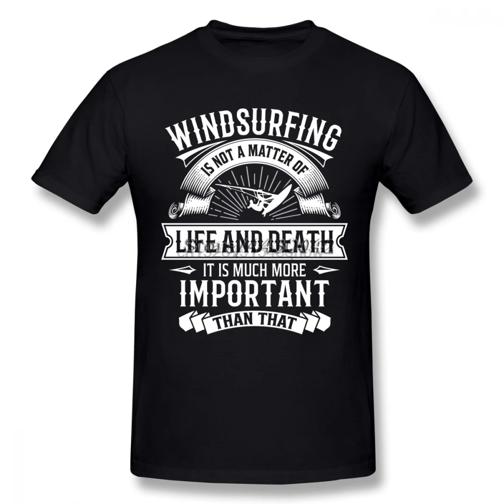 Windsurfing Fan T-shirt For Men Plus Size Cotton Team Tee Shirt 4XL 5XL 6XL Camiseta |