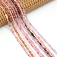 natural semi precious stones faceted beads 3mm fluorite tourmaline diy for jewelry making necklace bracelet accessories gift