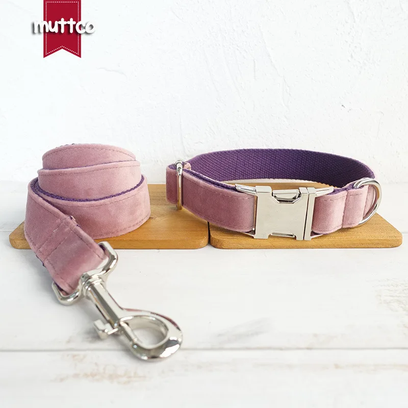 MUTTCO Wholesale Thicken Walking Rope For Dog Pet Necklace Traction Belt Comfortable Furry Bicho Dogs Tie Pets Collar Leash Set