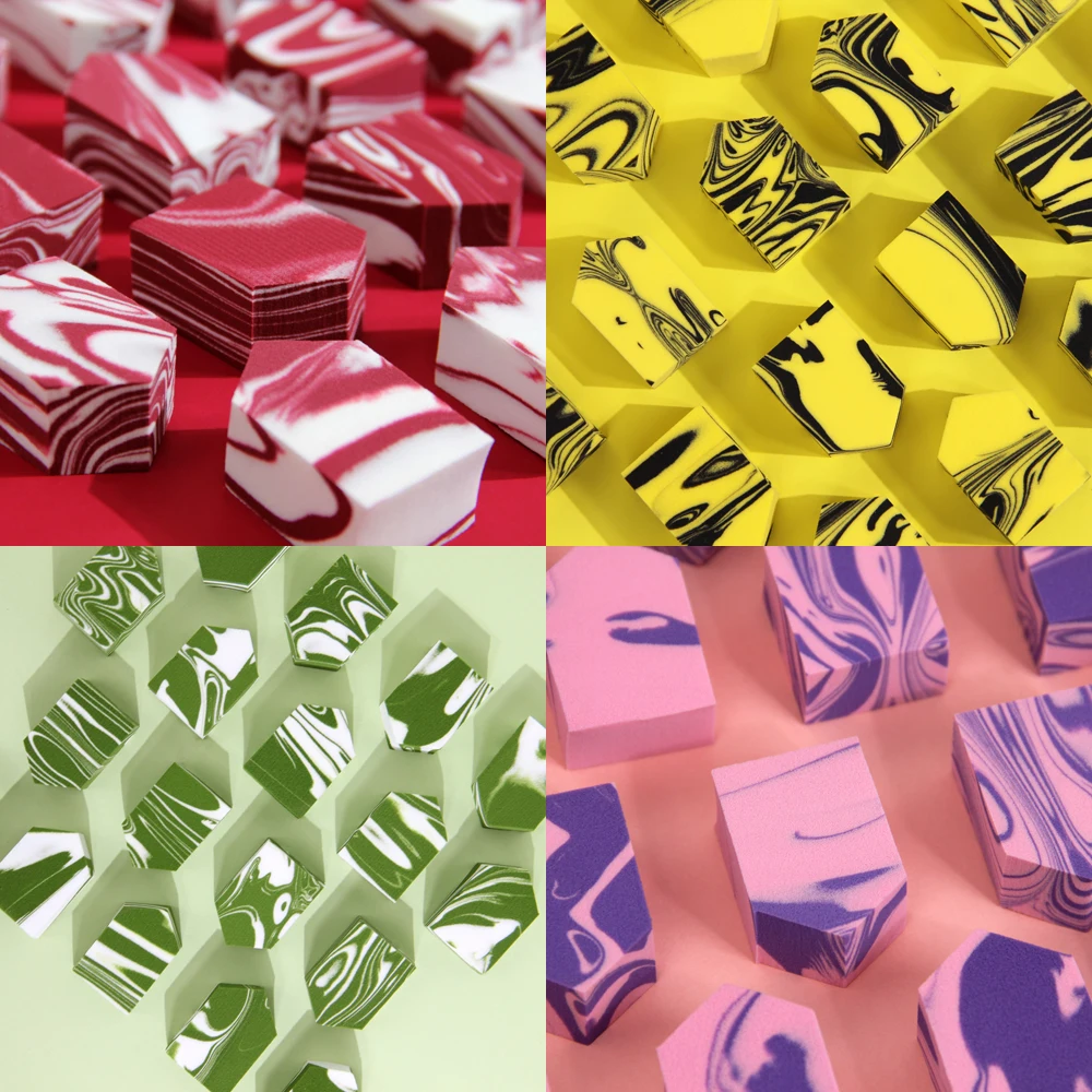 1 шт. крутящаяся косметическая губка белый и красный спонж для макияжа мягкий