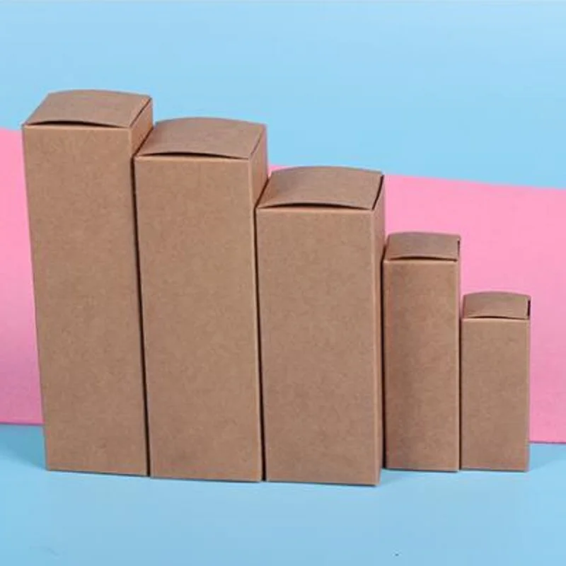 Коробка для духов 50 шт. черная белая крафт бумага помада эфирное масло маленькая