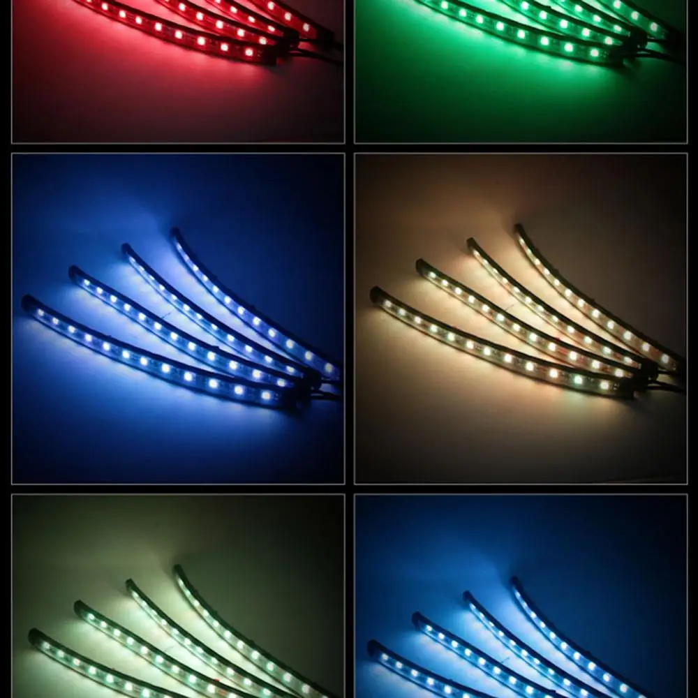Светодиодная ленсветильник RGB для салона автомобиля декоративная полоса с