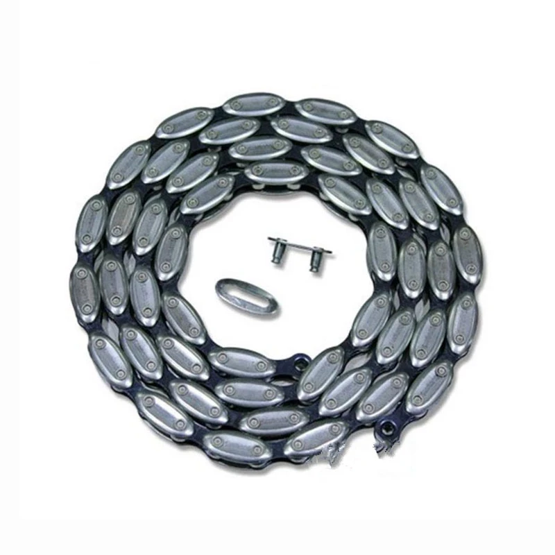 

Bicycle Olive Chain Shell Strength Fixed Gear Single Speed Bike BMX With Magic Buckle 1/8 12.7mm Spacing Steel Material Chains