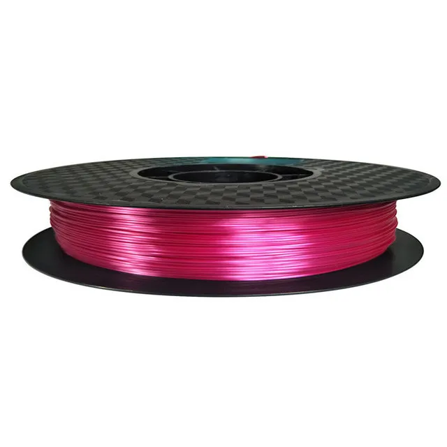 Silk Rose Red Шелковая нить для 3D-принтера PLA, 1,75 мм, 500 г, нить для 3d-печати, шелковистая блестящая 3d-ручка, материалы для печати, блестящий металлический, как на ощупь - Цвет: Silk Rose Red