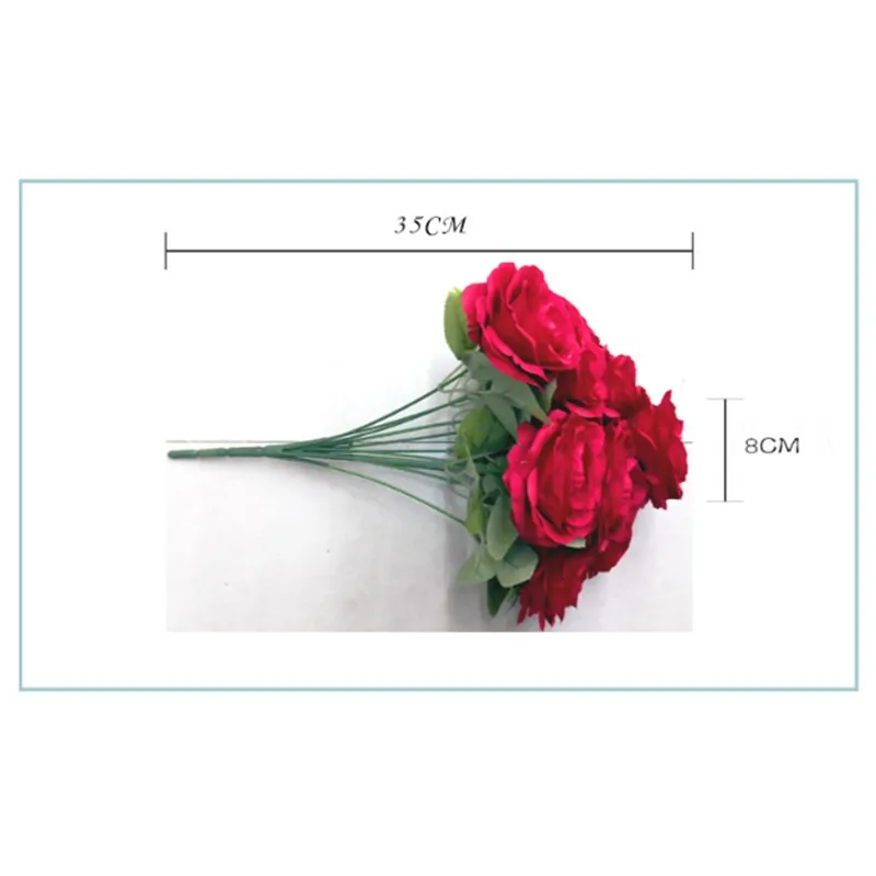 

1 Bouquet 12 heads Rose Silk Peony Artificial Flowers Silk Fake Flowers For DIY Living Room Home Party For Wedding Decoration