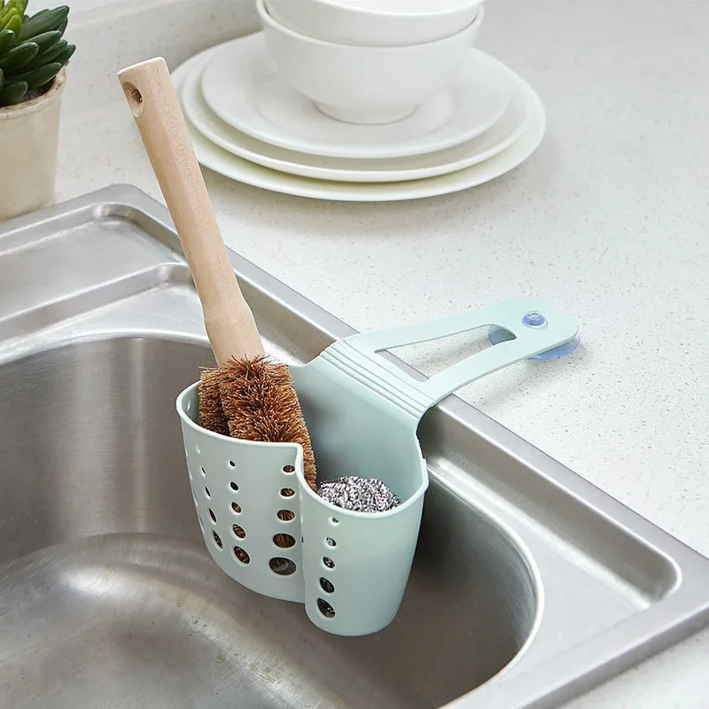 

Draining Basket Drain Rack for Sink with Suction Cup Storage Box Organizer