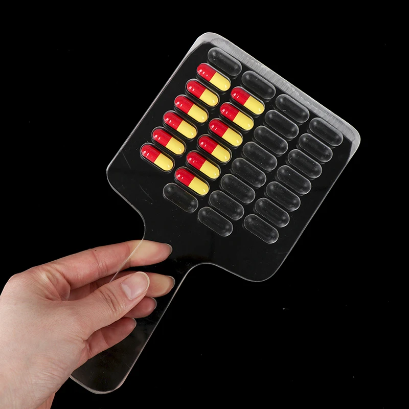 

10/30 Holding Tray With Handle Medicine Tray Pill Counter Pills Capsule Counter Count Pill Counting Acrylic Tray Capsule Counter