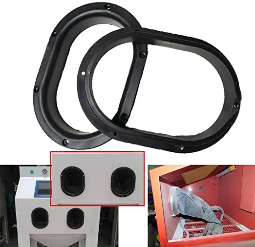 HOLDWIN черные пластиковые 2 шт. овальные пескоструйные перчатки кольца держатель