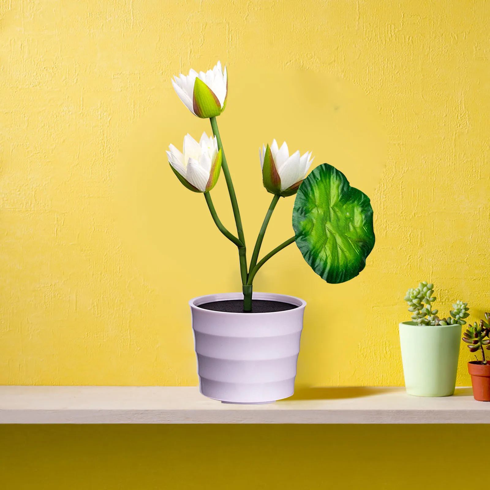 

3LED Solar Simulation Lotus Light Waterproof Garden Landscape Light Outdoor Lawn Light Household Decorative Flower Night Light