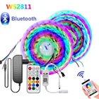Светодиодная лента WS2811 с адаптером и Bluetooth-контроллером, 510 м