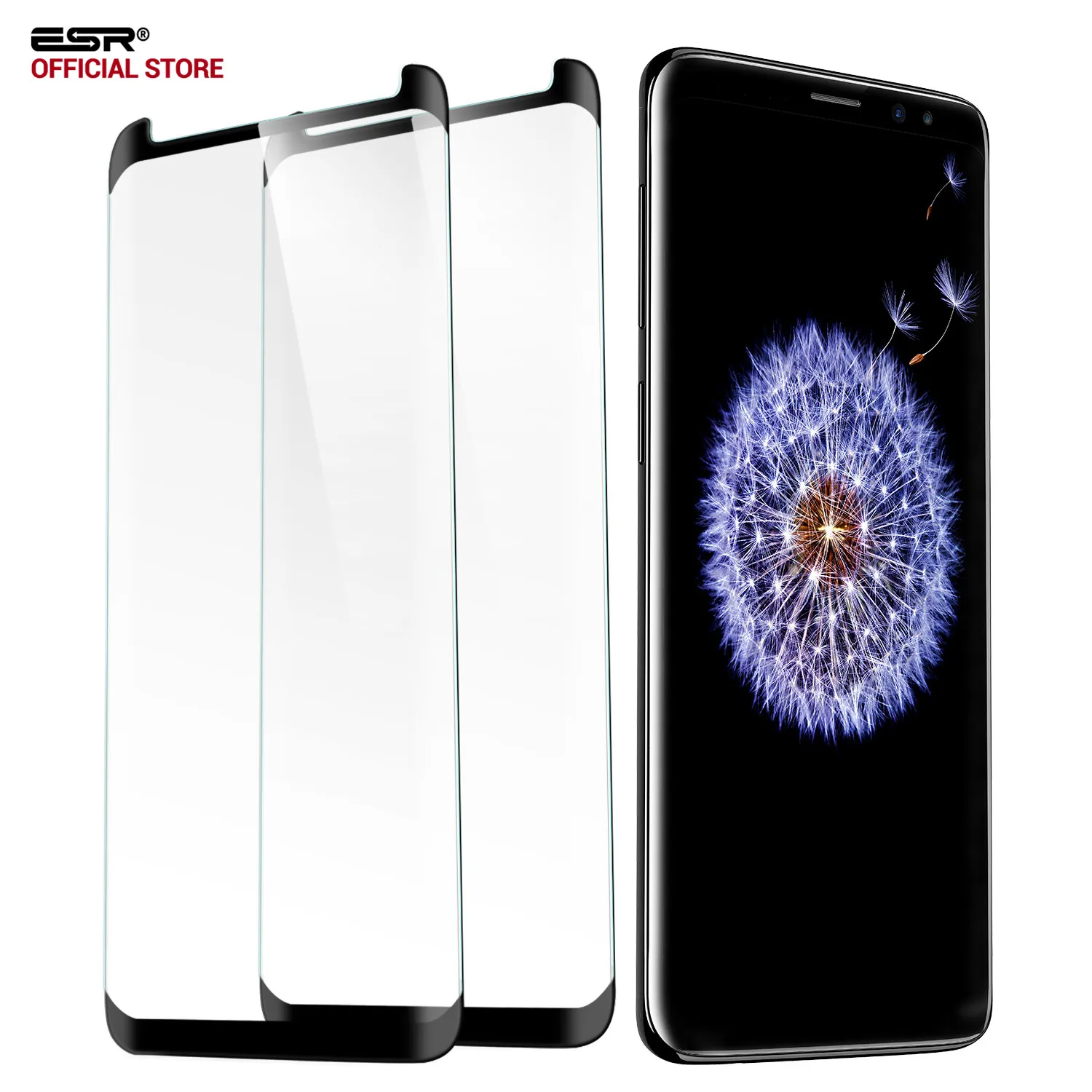 2 шт./лот ESR Защита экрана для samsung Galaxy S9 S9 Plus закаленное стекло 9H 3D полуполное покрытие изогнутая защитная пленка