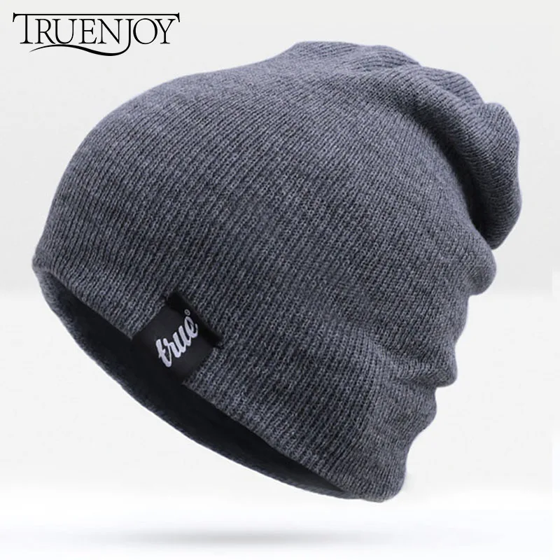 Трикотажная Шапка-бини для мужчин и женщин однотонная на осень/зиму | Аксессуары