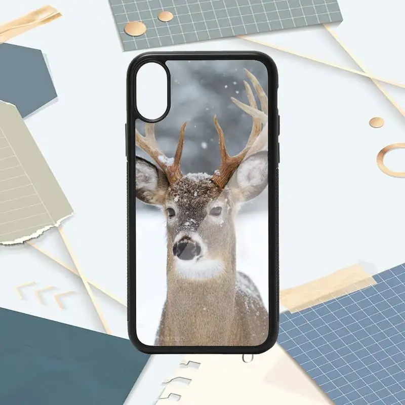 

Stag Bull Moose Reindeer Deer Phone Case PC for iPhone 11 12 pro XS MAX 8 7 6 6S Plus X 5S SE 2020 XR
