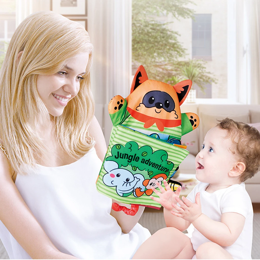 

Baby Cloth Book Infant Kids Intelligence Development Toys Raccoon Style Early childhood education 3D torn not rotten