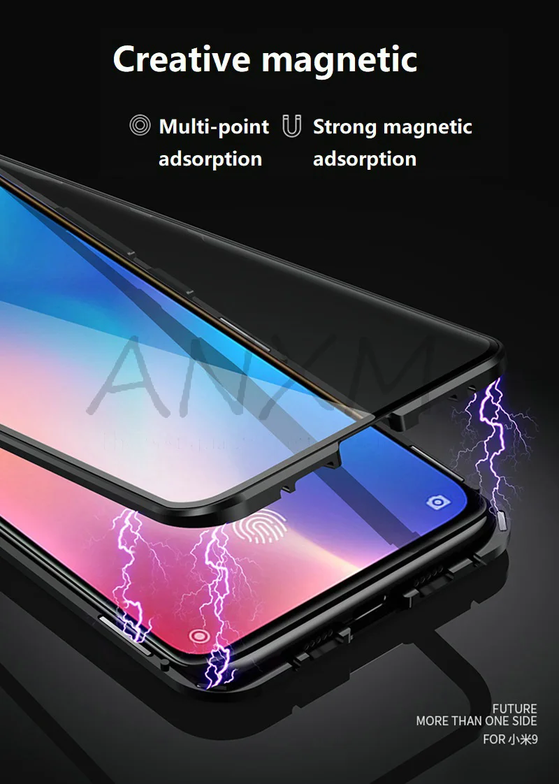 Металлический магнитный чехол для Xiaomi Redmi Note 7 8 K20 Pro закаленное стекло магнитные чехлы Чехол для Xiaomi Mi 9 SE 9T Pro A3 lite чехол