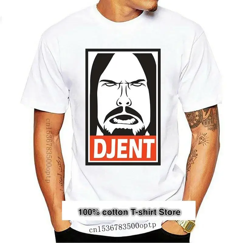 

Camiseta de algodón con cuello redondo para hombre y mujer, camisa de manga corta con cara de Djent, nuevo