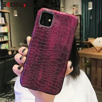 ekoneda phone case for iphone 11 pro max xr plain crocodile snake skin cover for iphone se 2020 case 7 8 xs max x back shell