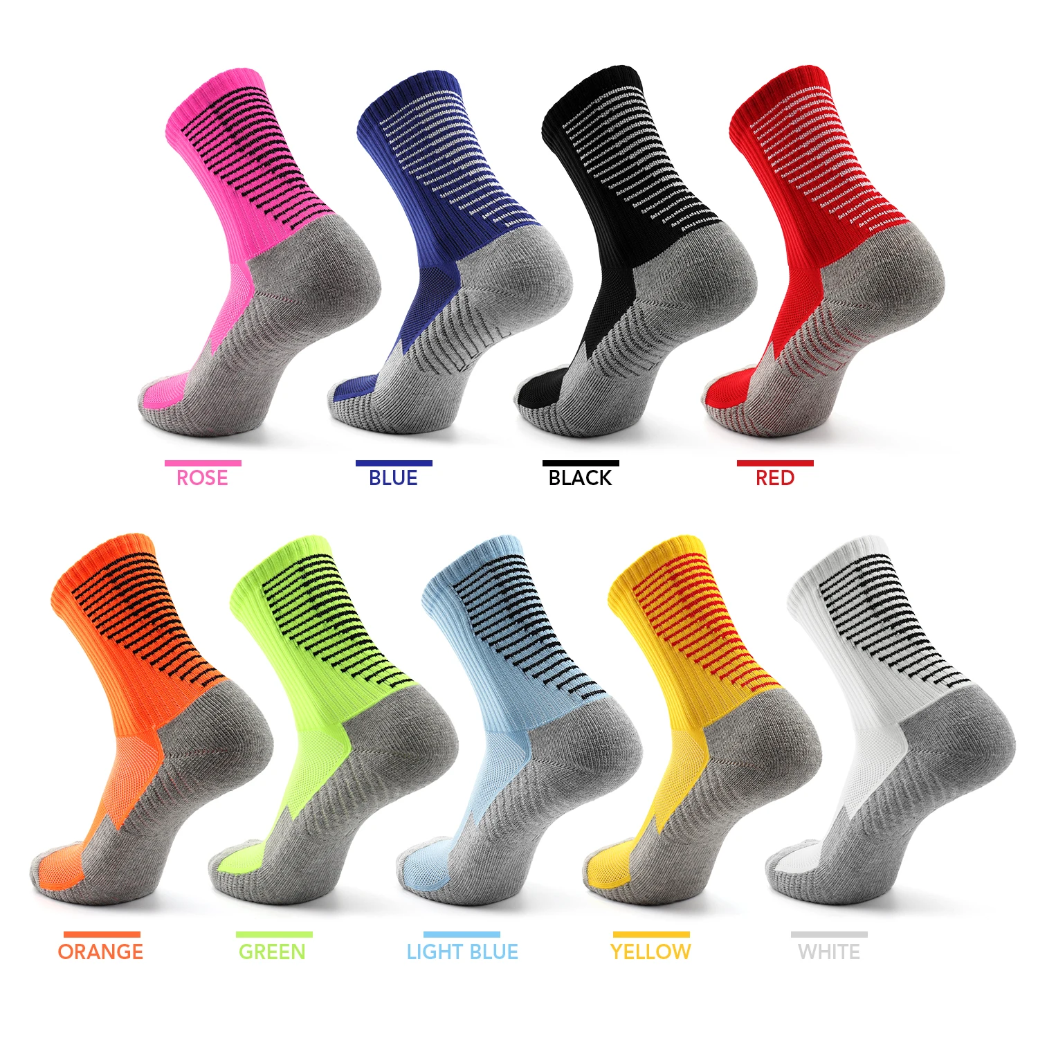 

Soccer Socks Team Sports Socks Outdoor Fitness Breathable Quick Dry Socks Wear-resistant Athletic Socks Anti-skid Socks Adult