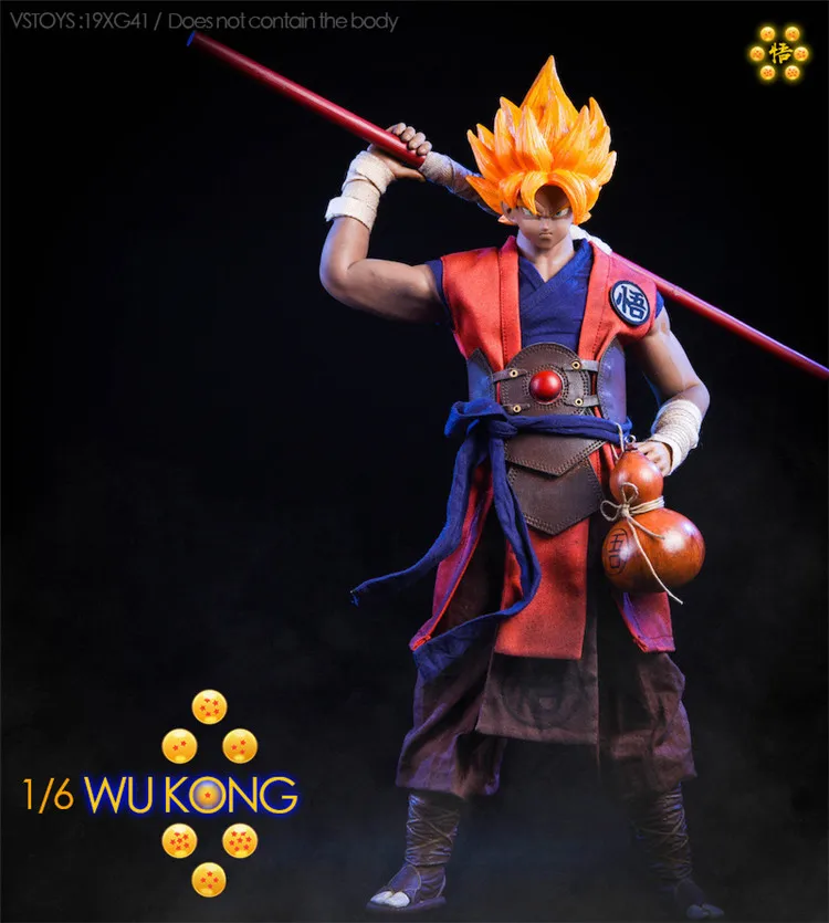Коллекционная 19XG41 1/6 японский аниме Dragon Ball WU KONG Head& Clothes аксессуар прямой/Strabismus Eyes версия для фанатов