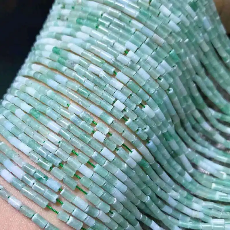 2x4mm Natural Crystal New Tube Loose Beads Semi-finished Small Code Jewelry Making Necklace DIY Bracelet Accessories 39cm - купить по