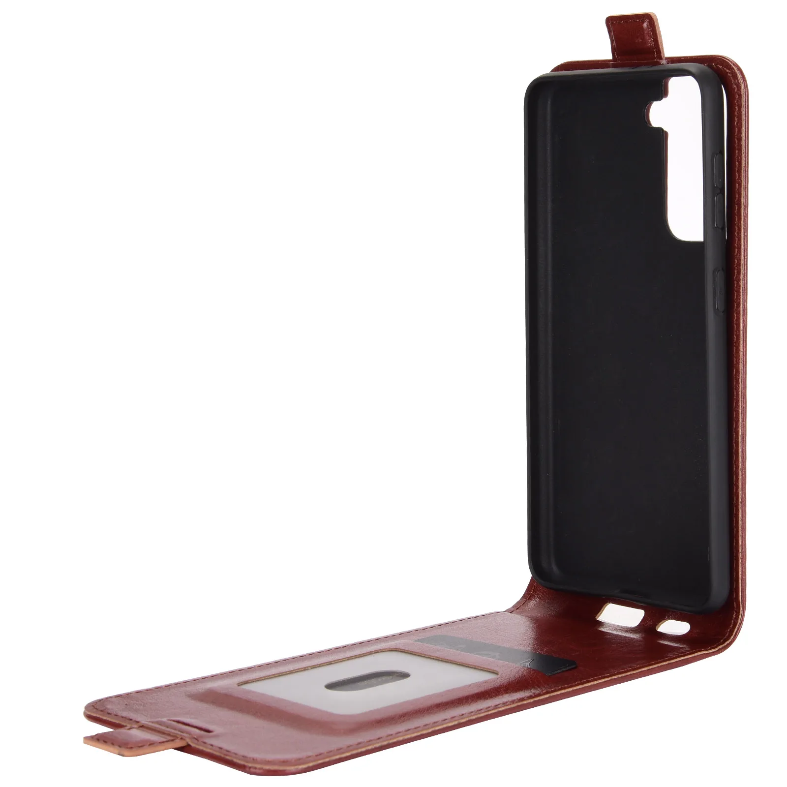 

With Card Pocket Plain Leather Flip Case for Samsung Galaxy S21 Ultra M31S M31 M21 A02 A12 A72 A52 A51 A21S Phone Bag
