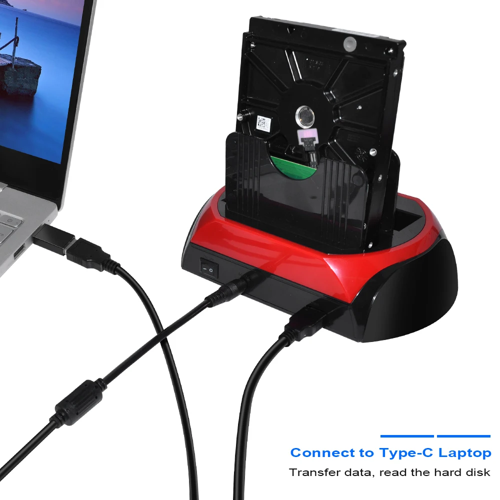 Корпус для жесткого диска DeepFox USB 3 5/Type C на SATA 2 0 дюйма поддержка ТБ | Компьютеры и