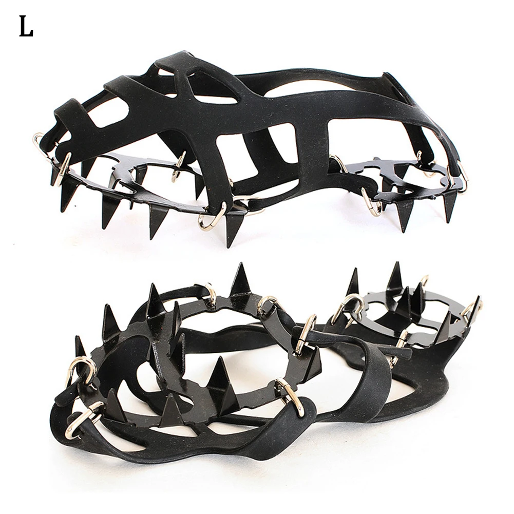 

Ice Climbing Outdoor Spike Durable Footboard Shoe Cover Manganese Steel 18 Teeths Mountaineering Anti-slip