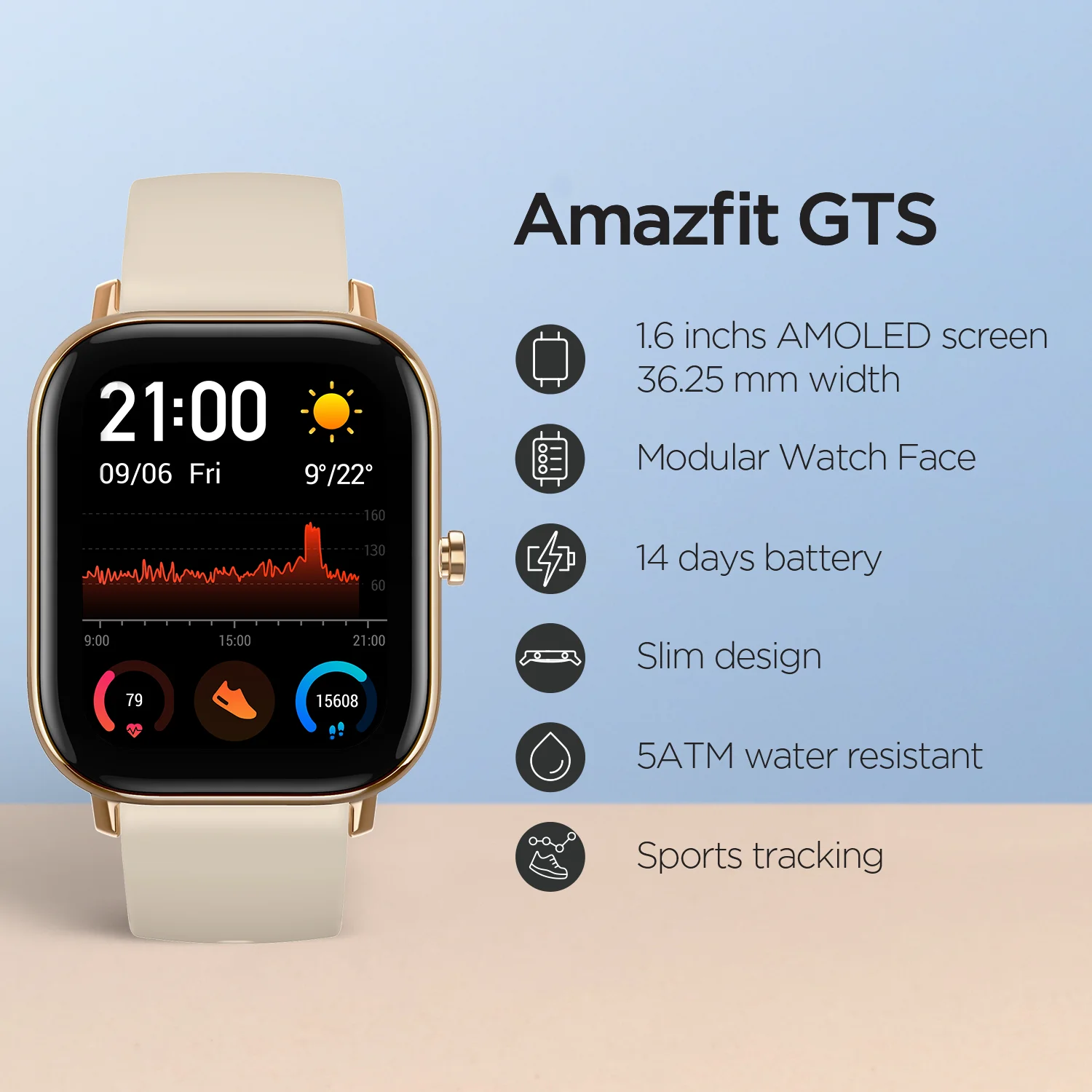 Глобальная версия Amazfit GTS Смарт-часы 5ATM водонепроницаемые Смарт-часы 14 дней батарея gps управление музыкой кожаный силиконовый ремешок