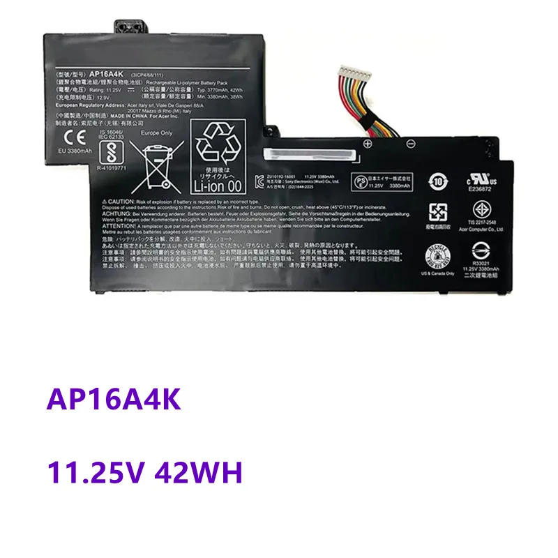 Аккумулятор AP16A4K KT.00304.003 для ноутбука Acer Swift SF113-31-P865 SF11 ASPIRE 11 AO1-132 NE132 N16Q9 25 V 42WH/3770mAh |