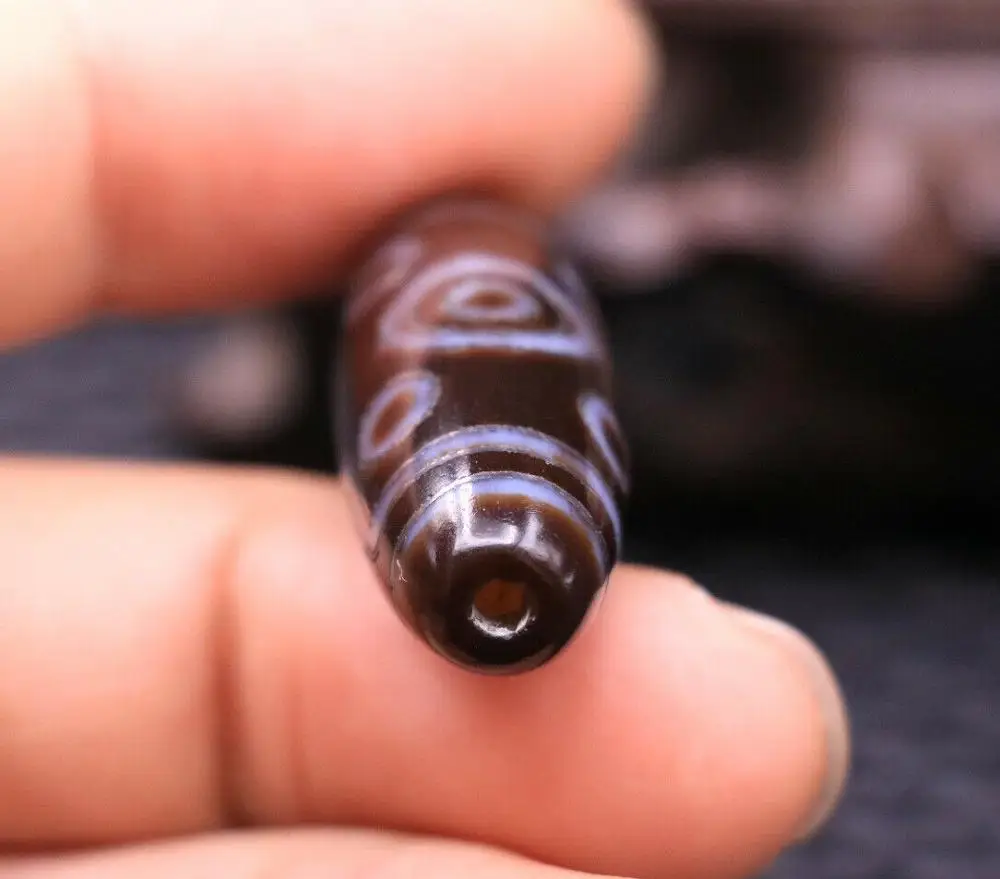 Волшебные тибетские старые масляные Агаты 11 глаз золотые инкрустированные