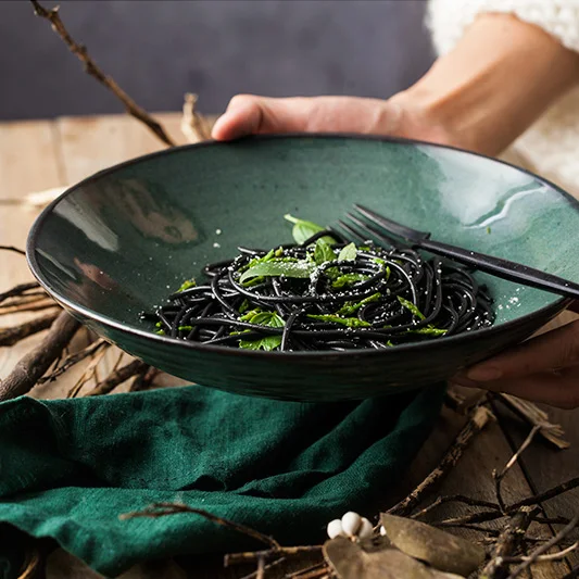 

Креативная керамическая миска, Салатница для фруктов, блюдо для Западной пасты, домашняя кухонная посуда, миска для супа