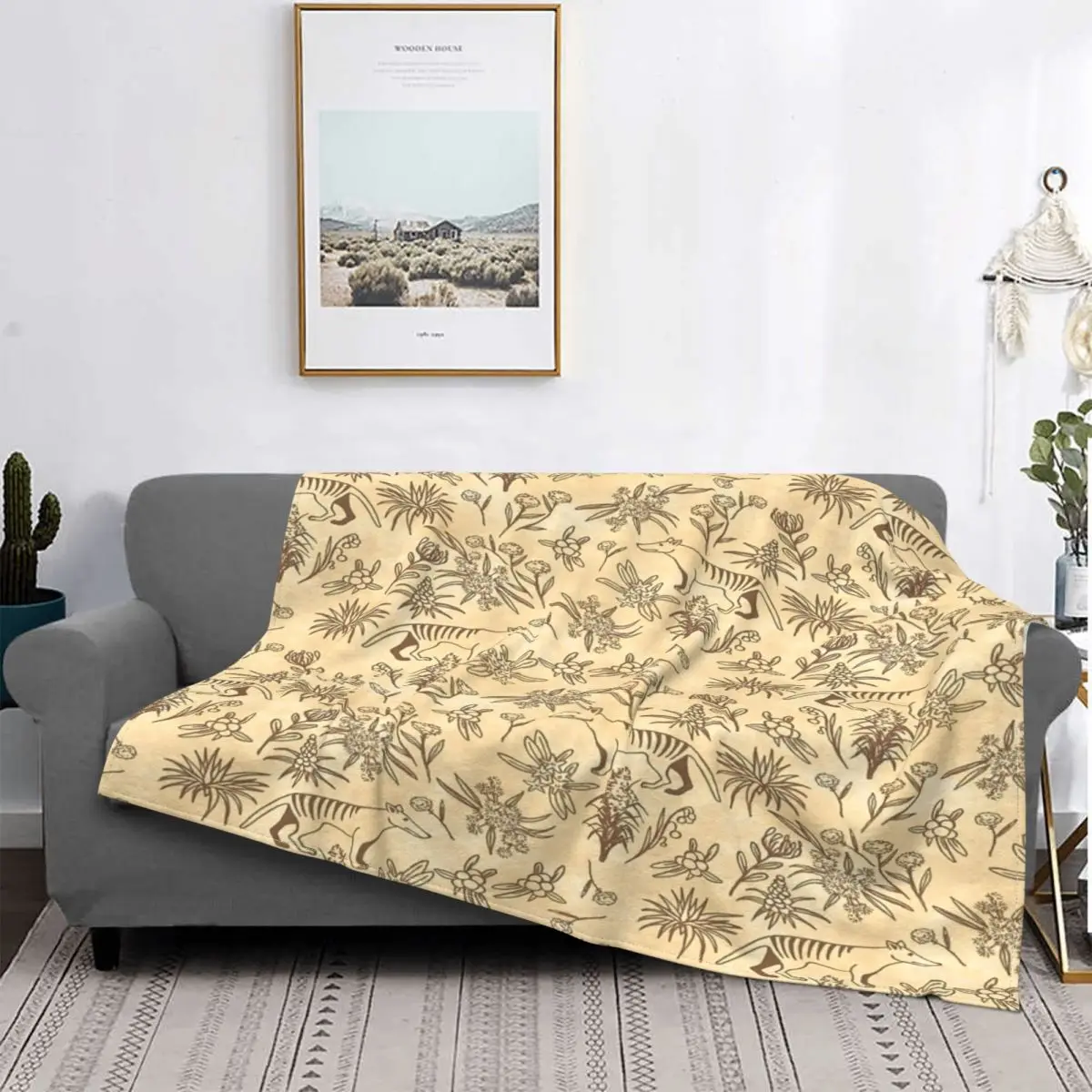 

Thylacine Pattern Blanket Bedspread Bed Plaid Bedspread Sofa Blankets Hoodie Blanket Summer Bedspreads