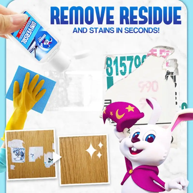 

Multifunction Universal sticker and label stain remover double-sided adhesive cleaning agent Don't hurt your hands 30ML