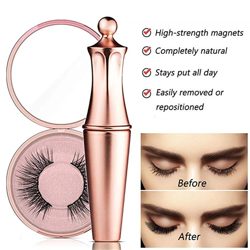 Новинка 5 магнитных накладных ресниц Магнитная подводка для глаз натуральные