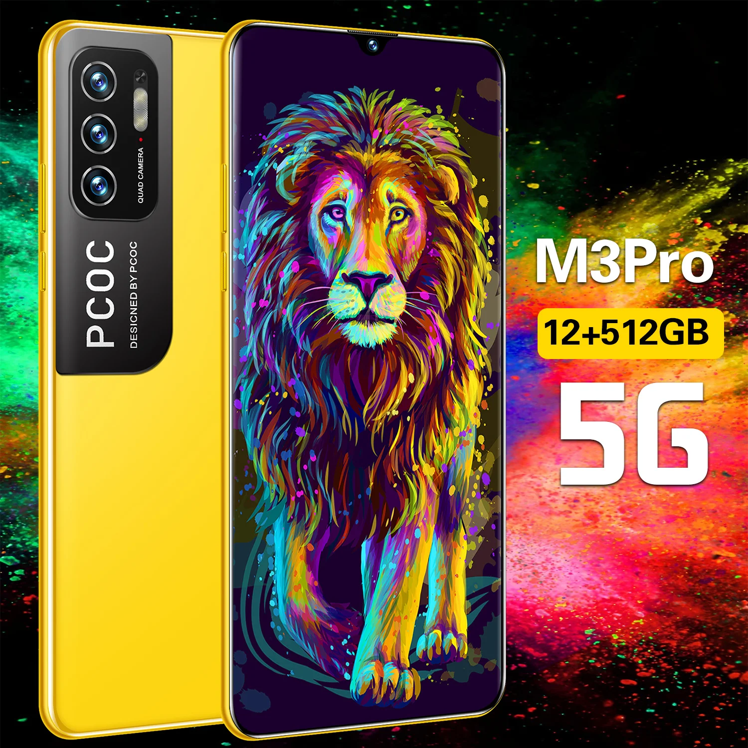 Смартфон глобальная версия PCOC M3 Pro 6 72 дюйма FHD + 12 512 ГБ Android 8 ядер тройная камера 32