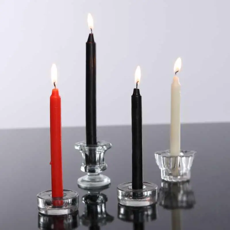 

10pcs Common Candles Red White Candle for Candlelight Dinner Valentine Dining Table Wedding Party Decoration