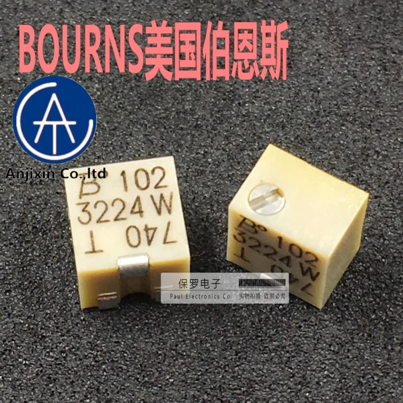 10 шт. 100% оригинальная новая действительный ассортимент товаров BOURNS 3224W-1-102E 1K мульти-поворота Высокая точное Регулируемое сопротивление потенциометр